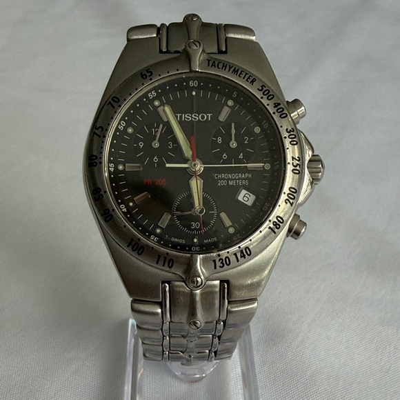 Tissot Black and Silver Chronograph Watch - Picture 2 of 10